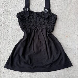 black knit cami